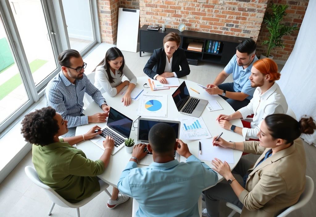 Tým pixelprime diskutující digitální strategii